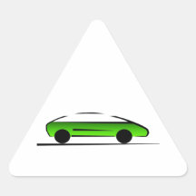 Voiture (05) autocollant en triangle