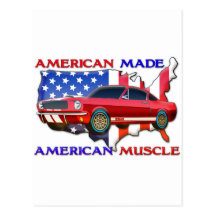 Voiture américaine de muscle carte postale