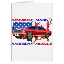 Voiture américaine de muscle cartes de vœux