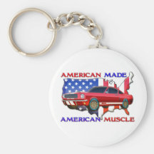 Voiture américaine de muscle porte-clefs