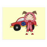 Voiture de course - T-shirts et cadeaux de fille Carte Postale