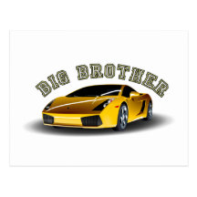 Voiture de frère carte postale
