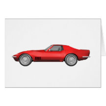 Voiture de sport 1970 de Corvette : Finition rouge Carte De Vœux