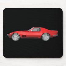 Voiture de sport 1970 de Corvette : Finition rouge Tapis De Souris