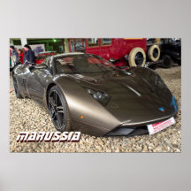 Voiture de sport russe Marussia Poster