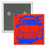 Voiture de Trabant et mur de Berlin Rouge/bleu Pin's Avec Agrafe