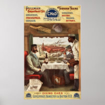 Voiture dinante de pullman sur le train