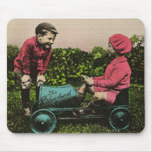 Voiture vintage de pédale tapis de souris