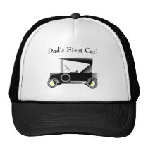 Voiture vintage - la première voiture du papa casquettes