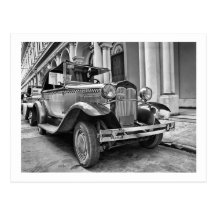 Voitures vintages carte postale