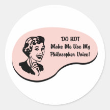 Voix de philosophe autocollants ronds