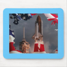 Vol de la navette spatiale final tapis de souris