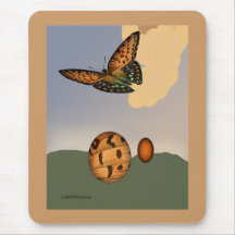 Vol de papillon avec des sphères Mousepad Tapis De Souris