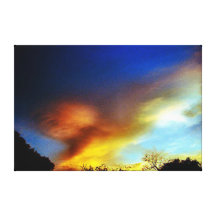 Vol Eagle à la toile de mur de coucher du soleil Toile Tendue