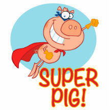 vol superbe de porc de super héros de porc découpage en acrylique