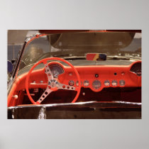 Volant 1956 et tiret de Chevrolet Corvette