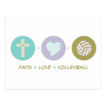 Volleyball d'amour de foi carte postale