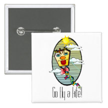 Vont la mouche un cerf-volant 7 badge