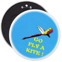 VONT LA MOUCHE UN CERF-VOLANT ! BADGE