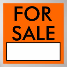VOOR VERKOOP SIGN/Poster