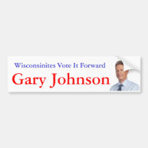 Voorwaartse de Stem van Wisconsinites Bumpersticker