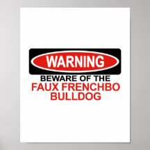 Voorzichtig zijn van de Buldog van Faux Frenchbo Plaat