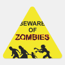Voorzichtig zijn van de sticker van de Zombie