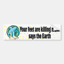 Vos pieds me tuent dit la terre adhésifs pour voiture