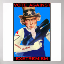 Vote contre l'extrémisme posters