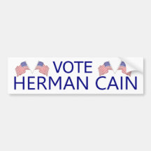 Vote Herman Caïn Autocollants Pour Voiture