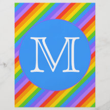 Votre lettre, arc-en-ciel barre le monogramme prospectus