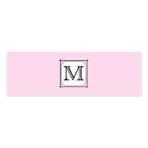 Votre lettre. Monogramme fait sur commande. Blanc  Modèle De Carte De Visite