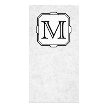 Votre lettre. Monogramme fait sur commande. Gris,  Photocarte