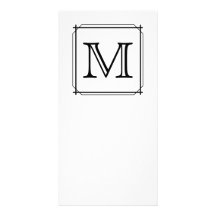 Votre lettre. Monogramme fait sur commande. Noir e Photocarte Customisée