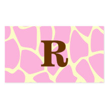Votre monogramme de coutume de lettre. Copie rose  Cartes De Visite Personnelles