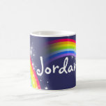 "Votre nom" badine la tasse de marine d'arc-en-cie