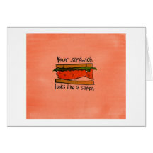 Votre sandwich ressemble à un saumon cartes de vœux