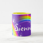 "Votre" tasse nommée de pourpre d'arc-en-ciel de f