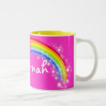 "Votre" tasse nommée de rose d'arc-en-ciel de fill