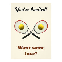 Voulez du tennis d'amour faire-parts