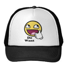 Voulez le smiley impressionnant de visage casquettes