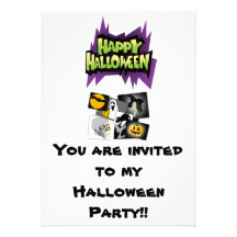 Vous êtes invités à ma partie de Halloween ! ! Invitations Personnalisées