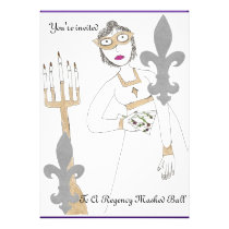 Vous êtes invités à une boule masquée de Regency invitations