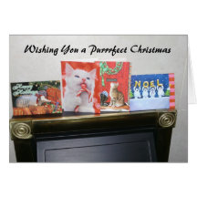 Vous souhaitant Noël de Purrrfect Carte