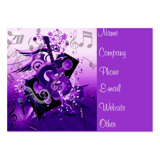 Voyage de music_ cartes de visite personnelles