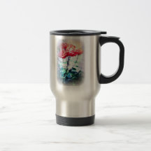 Voyage de roses de flamme/tasse de banlieusard