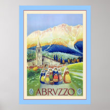Voyage italien vintage de ~ de l'Abruzzo Poster