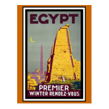 Voyage vintage de la "Egypte" Cartes Postales