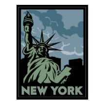 voyage vintage de New York Etats-Unis Etats-Unis r Carte Postale
