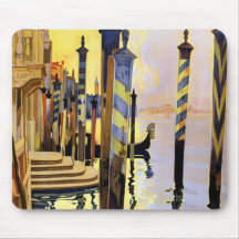 Voyage vintage Mousepad de Venise Italie Tapis De Souris